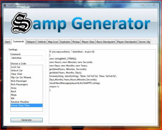 [TOOL] SAMP Generator version 2.0.0