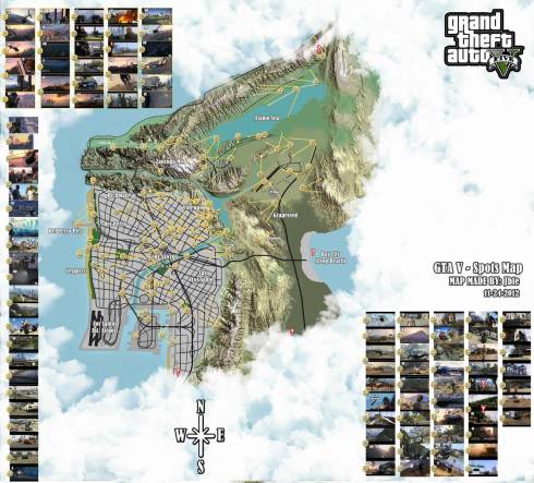 Карта GTA 5 и сравнение городов