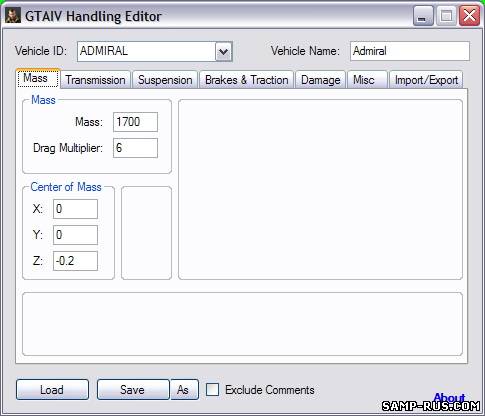 GTAIV Handling Editor v1.3